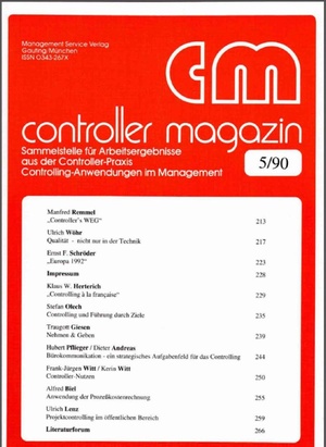 Controller Magazin Ausgabe 05/1990 | Controller Magazin