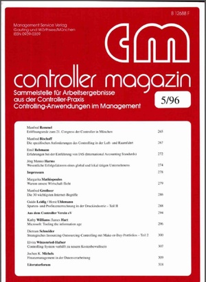 Controller Magazin Ausgabe 5/1996 | Controller Magazin
