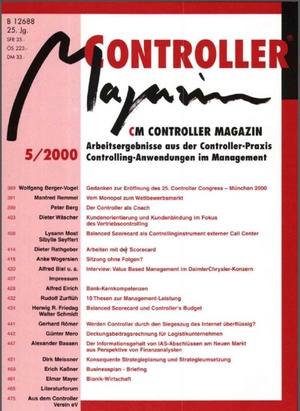 Controller Magazin Ausgabe5/2000 | Controller Magazin