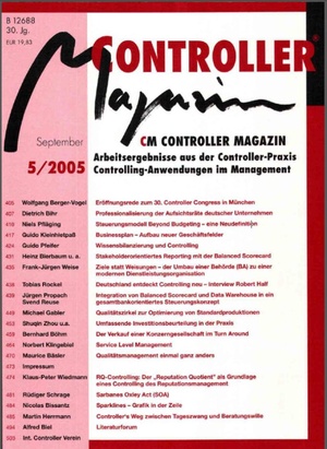 Controller Magazin Ausgabe 5/2005 | Controller Magazin