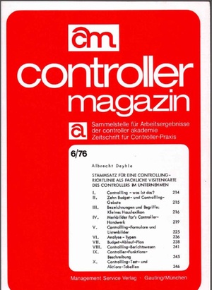 Controller Magazin Ausgabe 6/1976 | Controller Magazin