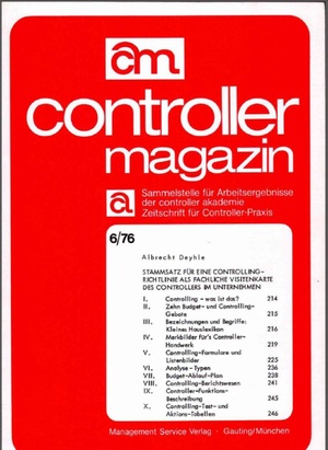 Controller Magazin Ausgabe 6/1976 | Controller Magazin