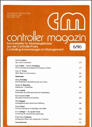 Controller Magazin Ausgabe 06/1990 | Controller Magazin