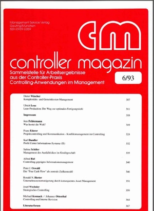 Controller Magazin Ausgabe 06/1993 | Controller Magazin