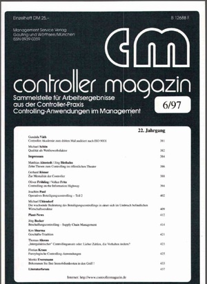 Controller Magazin Ausgabe 6/1997 | Controller Magazin