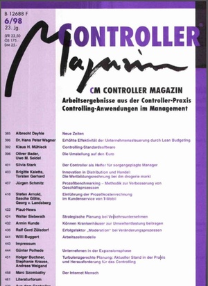 Controller Magazin Ausgabe 6/1998 | Controller Magazin