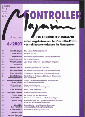 Controller Magazin Ausgabe6/2001 | Controller Magazin