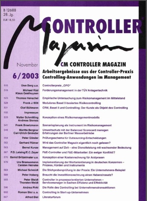 Controller Magazin Ausgabe 6/2003 | Controller Magazin