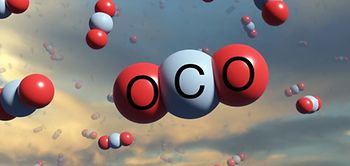 CO2 Atome schwebend