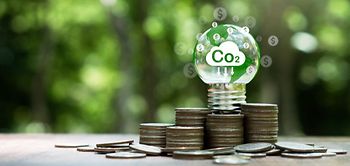 CO2 Glühbirne Geld Münzen Kosten