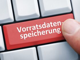Computertaste mit Aufschrift Vorratsdatenspeicherung