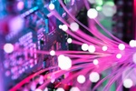 Cyber attack with fibre optics shooting past electronics of broadband hub