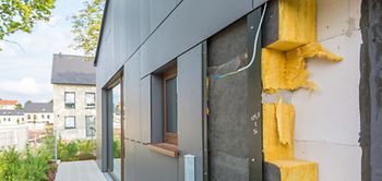 Dämmung an Fassade