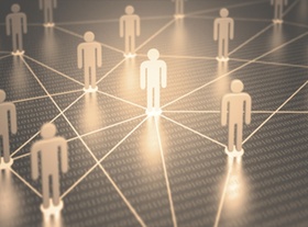 Darstellung Vernetzung der Menschen