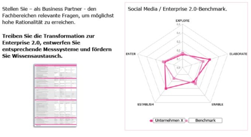 Darstellung von Social-Media-Fähigkeiten im Spinnendiagramm