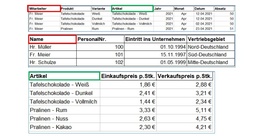 Daten aus verschiedenen Tabellenblättern in Excel