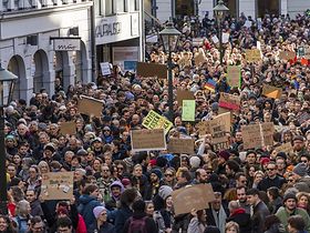 Demonstration gegen Rechtsextremismus