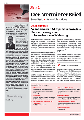 Der VermieterBrief 9/2026