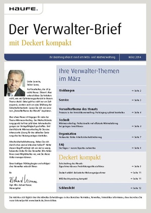 Der Verwalter-Brief Ausgabe 03/2014 | Verwalter-Brief