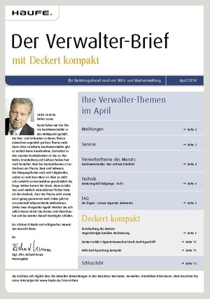 Der Verwalter-Brief Ausgabe 04/2014 | Verwalter-Brief