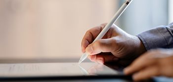 Detailaufnahme Tablet Pen Hand