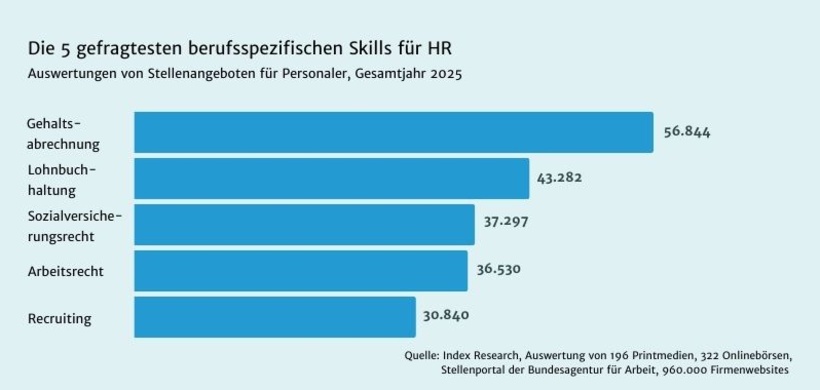 Diagramm berufsspezifische Skills für HR
