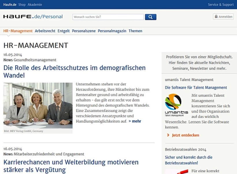 Die Haufe Themenportale im neuen Design und mobil optimiert