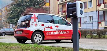 Die Ladesäulen in der Stolzestraße im Rahmen des Projekt ELEMENT