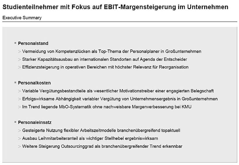 Die wichtigsten Studienergebnisse