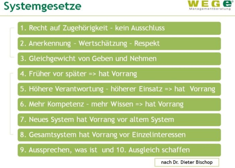 Die zehn Systemgesetze