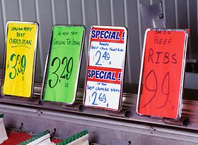 Diverse Preisschilder