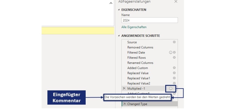 Dokumentation von Transformationsschritten