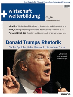 wirtschaft + weiterbildung Ausgabe 5/2016 | wirtschaft & weiterbildung