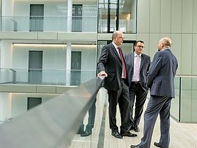 Doppelinterview in der Thyssenkrupp-Zentrale