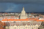 Dresden Stadtansicht dunkler Himmel Wolken