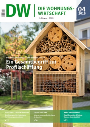 Die Wohnungswirtschaft Ausgabe 4/2016 | Wohnungswirtschaft