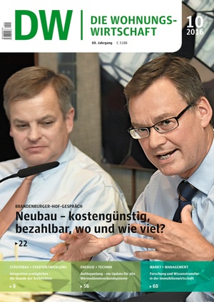Die Wohnungswirtschaft Ausgabe 10/2016 | Wohnungswirtschaft