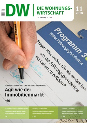 Die Wohnungswirtschaft Ausgabe 11/2018 | Wohnungswirtschaft