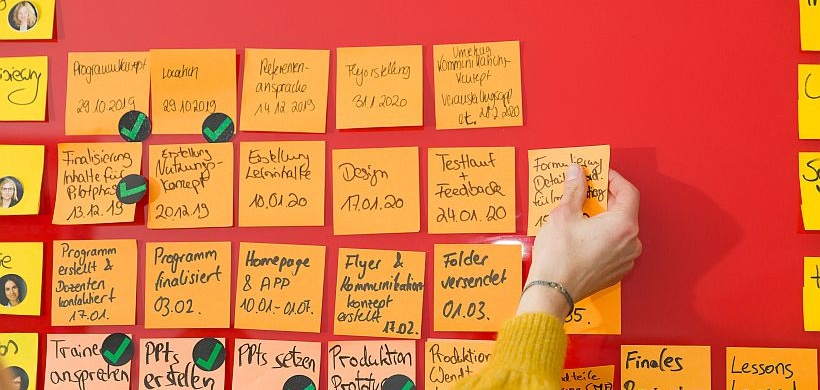 EBZ-Akademie Agiles Arbeiten Pinwand