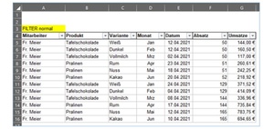 Excel-Tipp - erweiterter Filter aus Ursprungstabelle