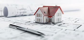 Einfamilienhaus Modell Bauplan Stift