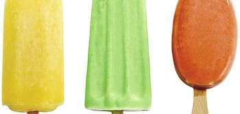 Eis am Stiel, drei Sorten Fruchteis