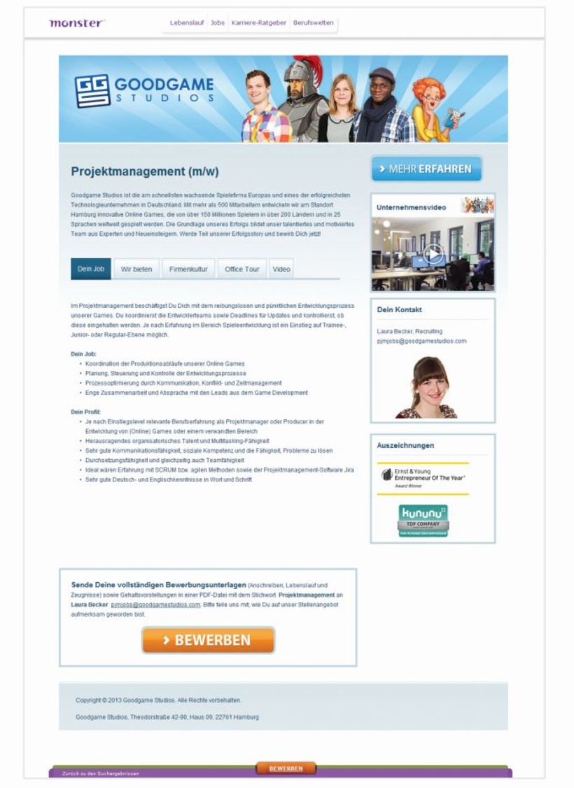 Employer-Branding-Anzeige