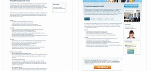 Employer-Branding-Anzeige und Standardanzeige