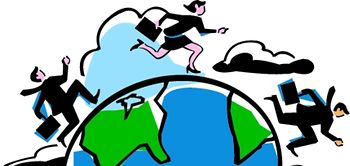 entsendung weltkugel