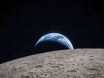 Erde vom Mond aus gesehen