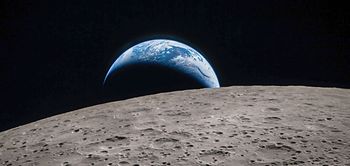 Erde vom Mond aus gesehen