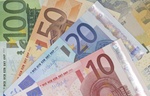 Euro Geldscheine aufgefächert Nahaufnahme