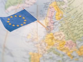Europa Karte Flagge