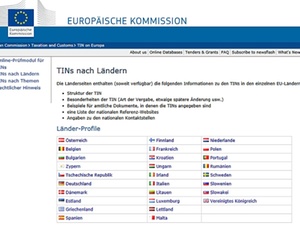 Berücksichtigung der Steueridentifikationsnummer